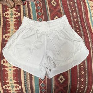 Lululemon Athletica white running shorts size 6